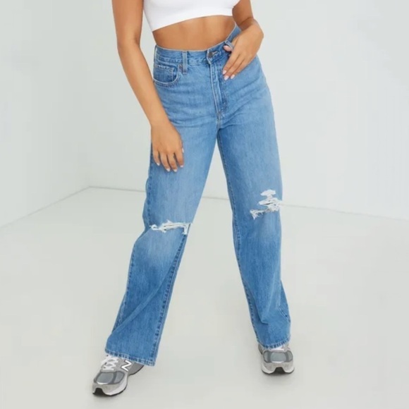 NWT Levi’s High Waisted Straight Distressed Jeans in Joe Strut - Picture 3 of 10